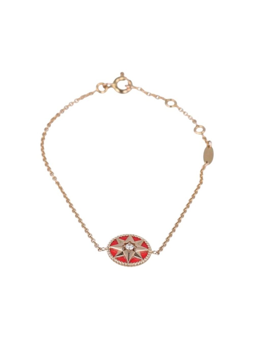 Dior Rose Des Vents Medallion Red Gold Bracelet